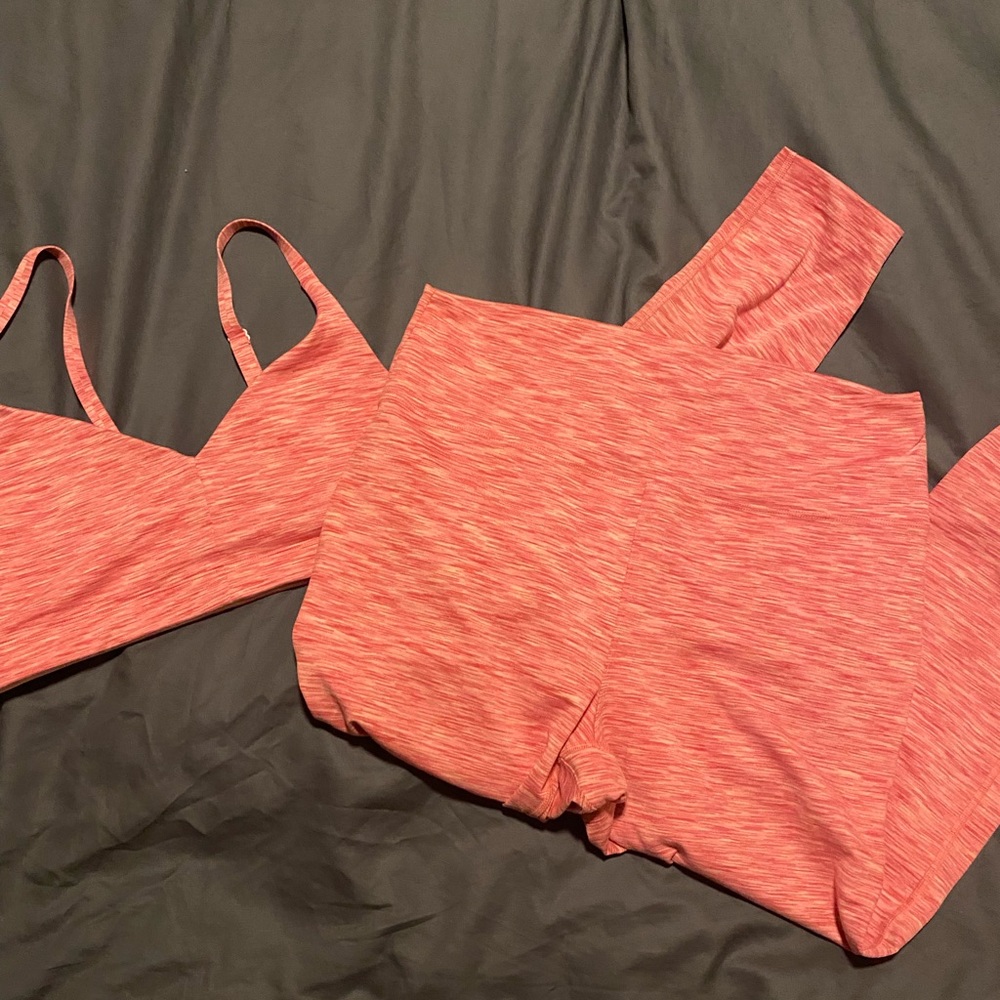 Pink Outdoor Voices Workout Set - pants and bra